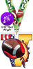 Flag Football Victory Colorix Acrylic Medal [MACR2-V-FLGFB-Q]