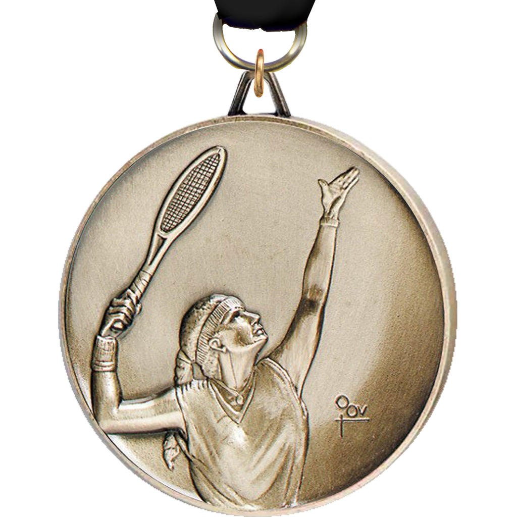 2.5 inch Premium Satin Finish Medal - Tennis Female [MF92-TNF]