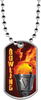 Bowling Flaming Torch Dog Tags [DTFLM-BW-104]