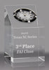 Crystal Clock Paperweight Award [CLKF158-3-X]