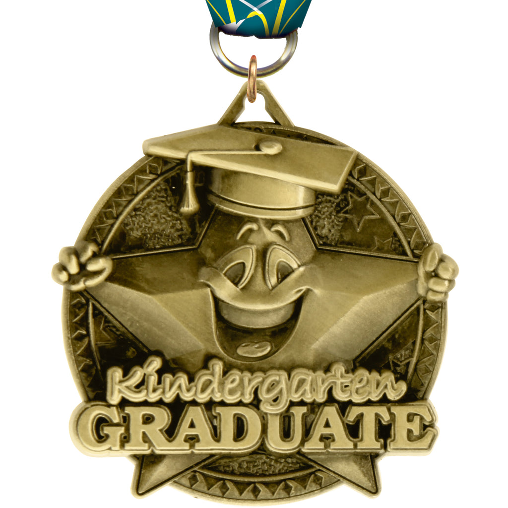 2" Kindergarten Graduate Ultra-Impact 3-D Medal [MDTD2-KGD]