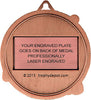 Santa Run Ultra-Impact 3-D Medal- Bronze [MDTD2-SNTRN-B]