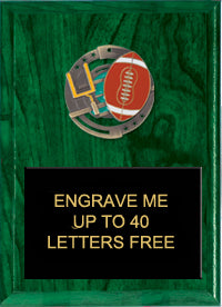 7"x9" Football Dimensional Color Plaque [PEM7-FB]