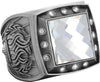 Championship Ring with Clear Center Stone- Silver [RGSJ-S-12ST-CLR]