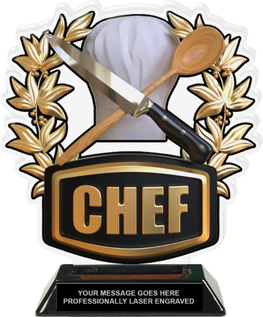 Chef Colorix-T Acrylic Trophy- 8.25 inch [TACR8-CHEF-Q]