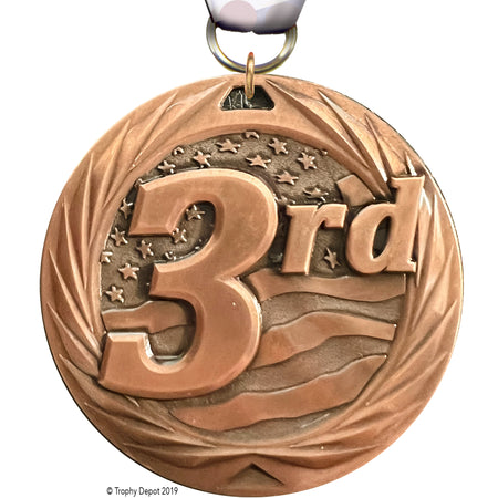 3rd 1.75 inch Blade 3D Diecast Medal [MBD1-3RD]
