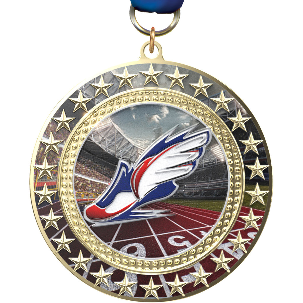 3" Track Radiant Star Medal [MSRSB3-TK]