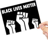 Black Lives Matter Fists in the Air Vinyl Sticker - 6 x 4.5 inch [STK-BLM2]