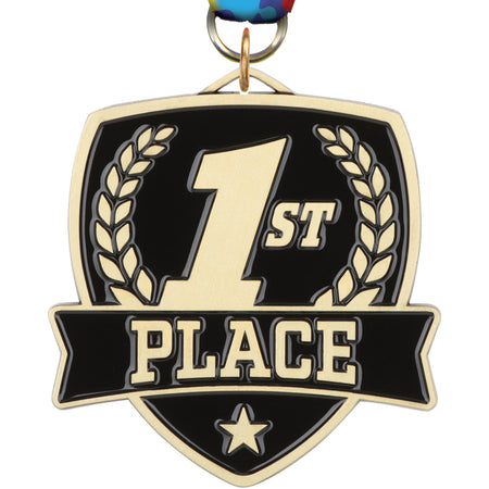 1st Place 2.5" Banner Shield Medal [MPSHD2-1ST]