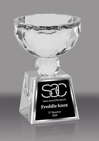 Optical Crystal Bowl Award - 6.5 inch [CRB-135]