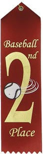 Baseball 2nd Place Event Ribbon [R8SER-BS-2ND]