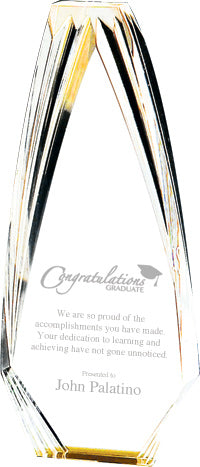 Acrylic Diamond Obelisk Award [A8DO-G]