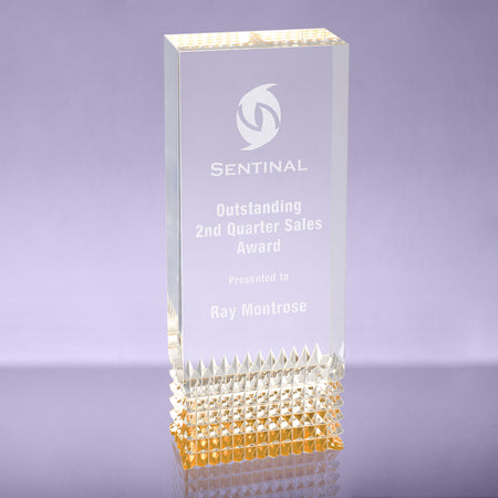 Gold Tribute Acrylic Award - 7 inch [AJTBT-7-G]