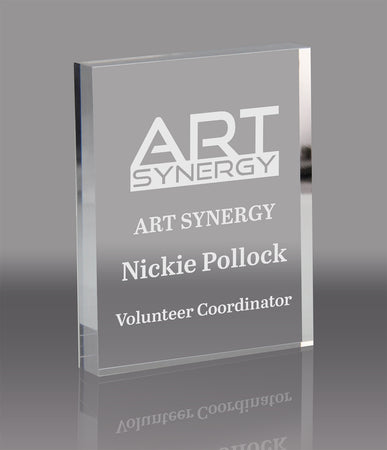 Vertical Clear Acrylic Block [A45BV-4X5]