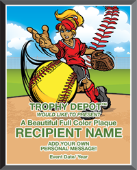 Softball Graphix Plaque [PGFX912-SB]