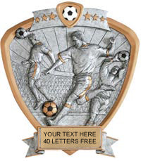 Soccer Sport Legend Shield Resin Trophy - Male 8.5" [RSLS-SCM]