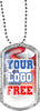 Silver Sparkle 3D Dome Custom Dog Tags [DTCUSGLT-CLR]