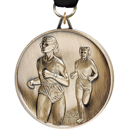 2.5 inch Premium Satin Finish Medal - Cross Country Female [MF92-CCF]