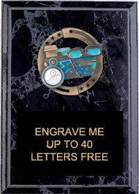 6"x8" Swimming Dimensional Color Plaque [PEM6-SW]