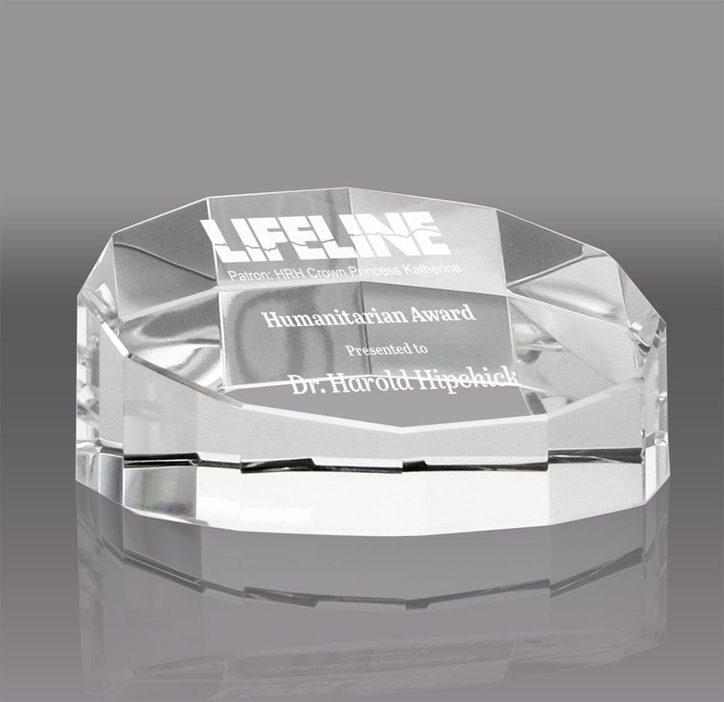 Crystal Wedge Dodecagon Paperweight [CYRDWG-3-X]