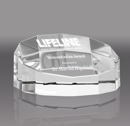 Crystal Wedge Dodecagon Paperweight [CYRDWG-3-X]