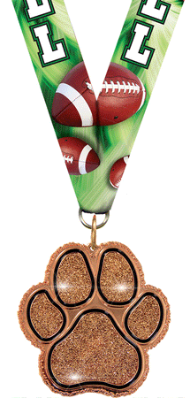 Glitter Paw Medal- Bronze [MGPAW25-B]
