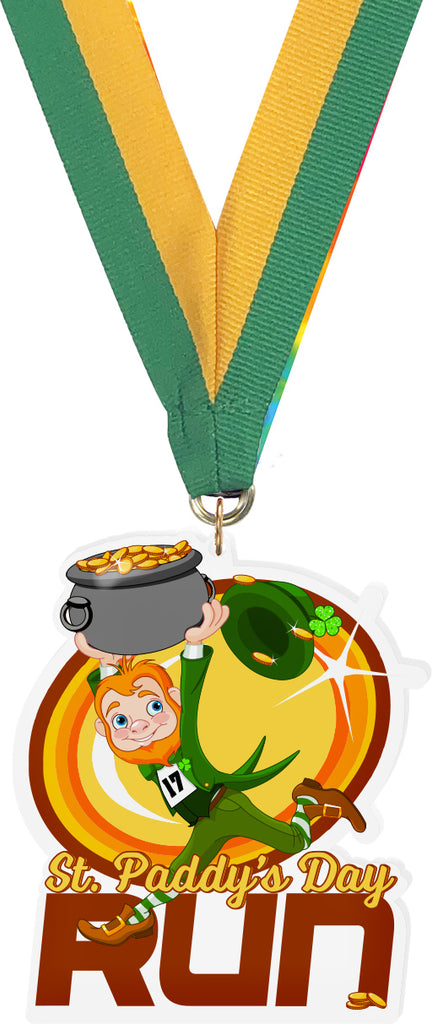 St. Paddy's Day Run Colorix-M Acrylic Medal [MACR5-SNTPTRN-Q]