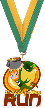 St. Paddy's Day Run Colorix-M Acrylic Medal [MACR5-SNTPTRN-Q]