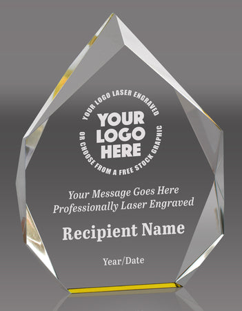 Acrylic Spectra Diamond Award- Gold 8 inch [AP42-GLD-8]