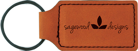 Rawhide Laserable Leatherette Rectangle Keychain [KCRECT-263]