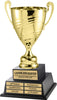 Gold Italian Perpetual Trophy Cup on Twin Tier Solid Wood Base 20