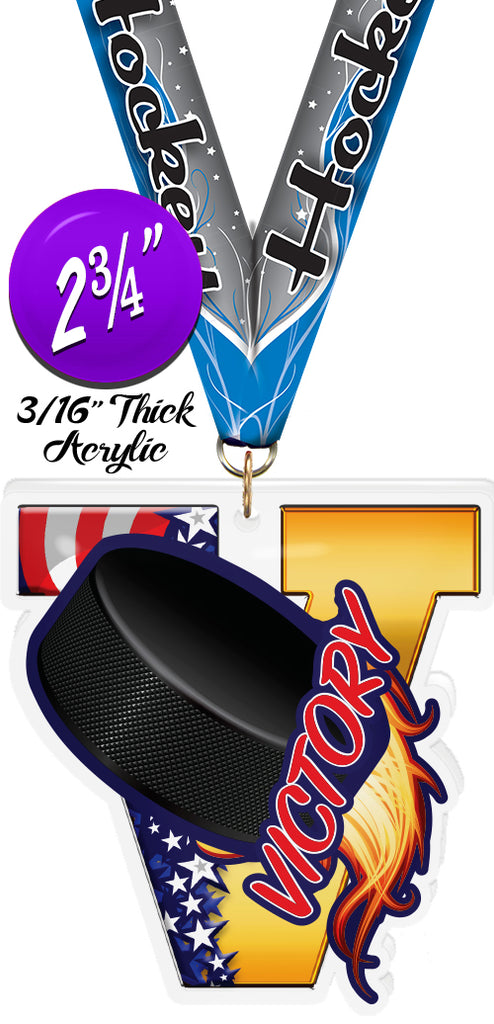 Hockey Victory Colorix Acrylic Medal [MACR2-V-HK-Q]