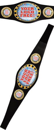 40 inch Custom Champion Award Belt- Black & Bright Gold [CXAB-10-BLK]