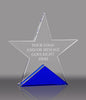 Crystal Star on Cobalt Blue Base Award - 5.25 inch [CM558-SM]