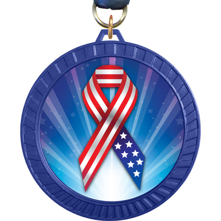 2.5" Blue Sunray Medal [MSR25-BLU]
