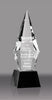 Crystal Faceted Obelisk Award on Black Pedestal Base [CJ033S-9]