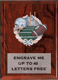 6"x8" Football Millennium Plaque [PMC68-FB]