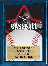 Baseball Full Color Star Plaque [PEDG5-BS]