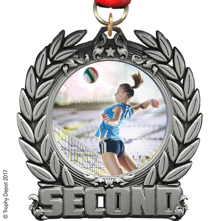 3.25" Second Place Prestige Insert Medal - TD Exclusive! [M3WRT-2ND]