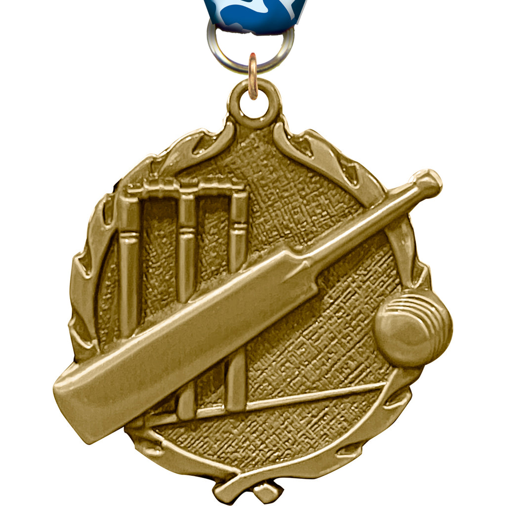 1.75 inch Cricket Wreath Medal [MP18-CRKT-G]