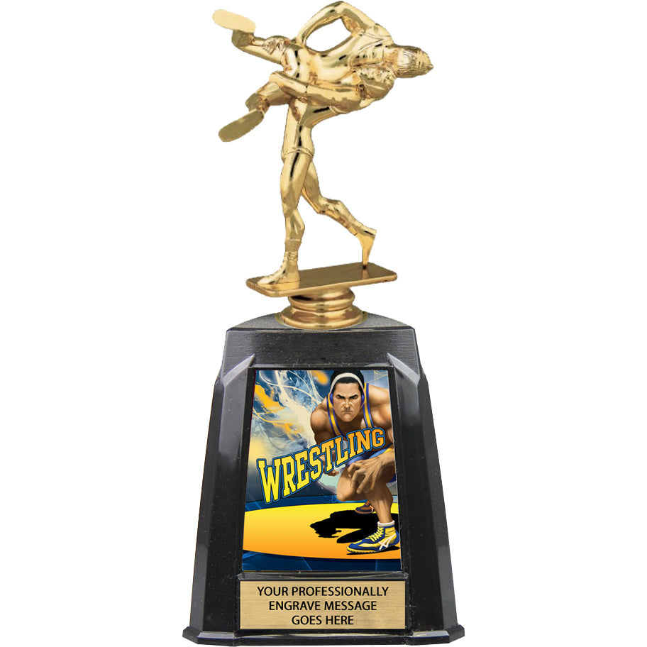 Wrestling Exclusive Tri-Tower Trophy - 10 inch [TRTWR10-WS]