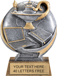 Knowledge Round 3D Sport Resin Trophy - 5" [RSR5-KN]