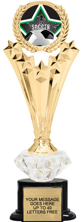 5 Star Wreath Insert Diamond Riser Trophy on Synthetic Base [TRDDRM505]
