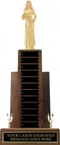 Empire Walnut Perpetual Trophy w/ Extra Large Figure [TEWALPP24XL]
