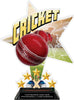 Cricket Shattered Star Colorix Acrylic Trophy- 10 inch [TACR10-STR-CRKT-Q]