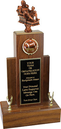Fantasy Football Resin Empire Walnut Trophy [TREWAL19-FFB]