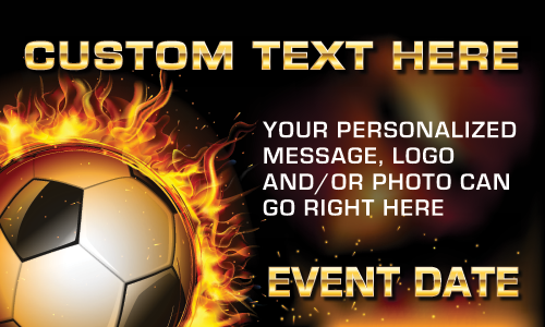 Soccer 3 x 5 Vinyl Banner- Flames [VB-SC-FLM-35]