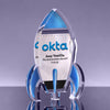 Blue Full Color Rocket Acrylic Award - 6 inch [AFCRKT-BLU-6-Q]
