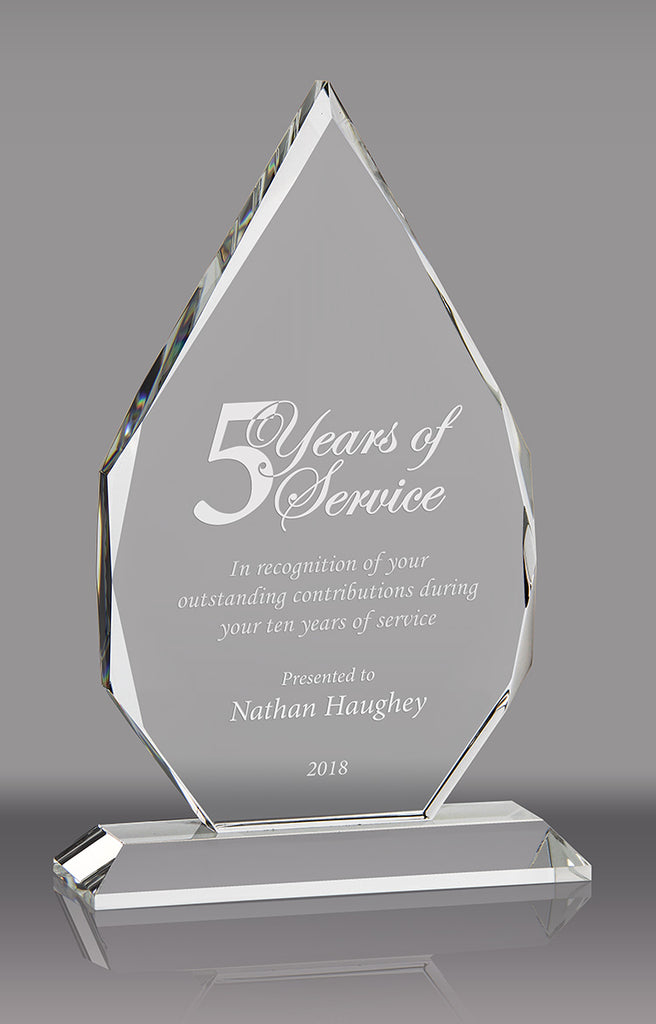 Optical Crystal Flame Award - 9 inch [CRFL-9-X]