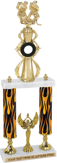 Hockey Sport Color Riser Two-Post Trophy [T2PCSR30-HK]